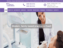 Tablet Screenshot of bournehalldentist.com